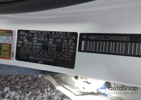 2017 Kia Niro Ex from USA, damaged, VIN KNDCC3LC2H5033365